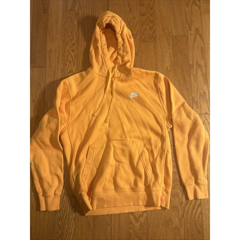 Nike Sportswear Club Fleece Men’s Sweatshirt Size S Orange Hoodie